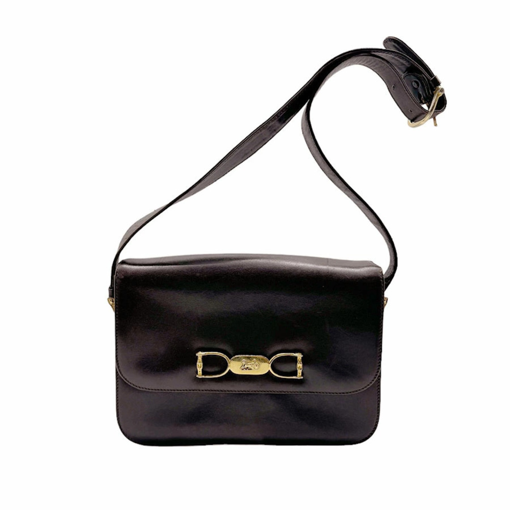 Celine Shoulder Bag Leather Brown